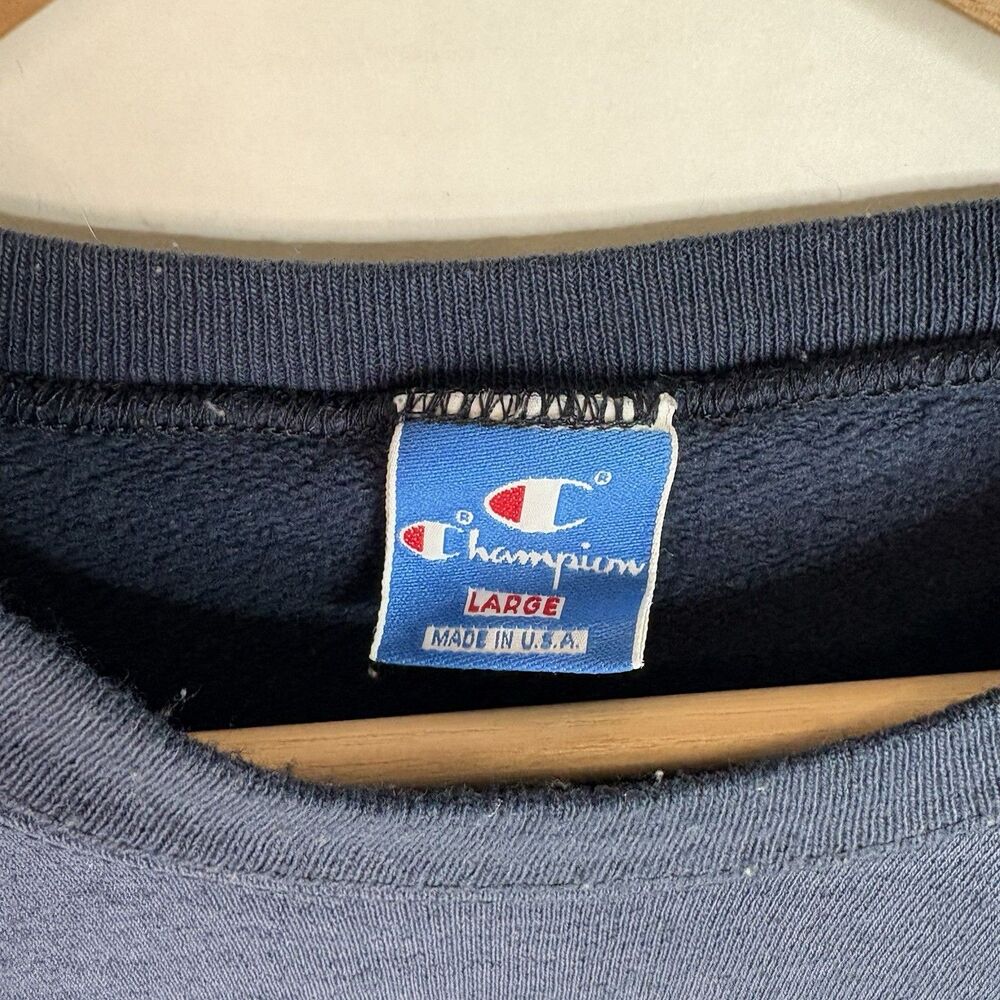 Vintage St John’s University Crewneck Sweatshirt, Large, Dark Blue, Champion, - Picture 3 of 9